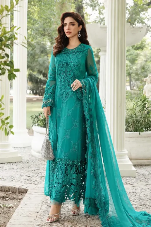 Maria.B Embroidered Chiffon Suit | MPC-24-105